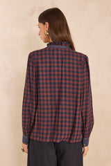 MARIELLE CHECKERED BLOUSE