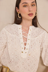DIANE EMBROIDERED BLOUSE