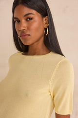 PAPRIKA BIS LEMON SHORT SLEEVE SWEATER