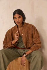 TERRY LEAF LOOSE LINEN TROUSERS