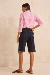 RAYAN COTTON BLEND DENIM BERMUDA