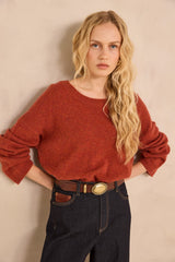 ALIZEE PUMPKIN CASHMERE SWEATER
