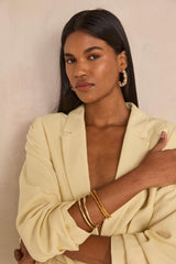 NELIA CORN LINEN BLEND TAILORED JACKET