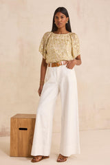 TARA WIDE COTTON TROUSERS
