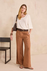 LIANA CREAM 3/4 SLEEVE T-SHIRT