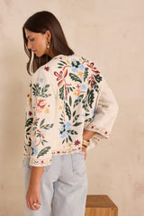 VOLTIGE EMBROIDERED LONG SLEEVE COTTON JACKET