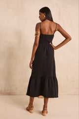 PERRINE FLOWY COTTON STRAP DRESS