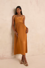 PASSION FLOWY STRAPLESS DRESS