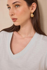 DELYA LIGHT BLUE COTTON T-SHIRT