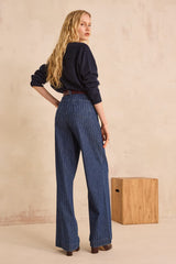 SIENNA WIDE LEG STRIPED JEANS