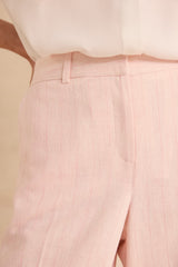 FERGUSON WIDE STRIPED COTTON BLEND TROUSERS