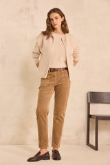 NALLA LIGHT CAMEL CORDUROY CHINO TROUSERS