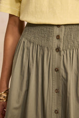 ORLANDO FLUID COTTON MIDI SKIRT