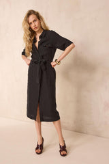 BETANIE STRAIGHT LINEN FLOWY DRESS