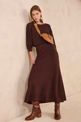 ALEA EGGPLANT MIXED WOOL SWEATER