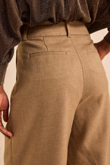 FLAUBERT HIGH-WAISTED BRONZE TROUSERS