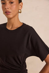 BRISBANE MIXED COTTON SLIM FIT DRESS