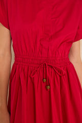 PURE SLEEVELESS A-LINE COTTON DRESS