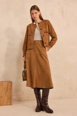 VALERIA SUEDE A-LINE SKIRT