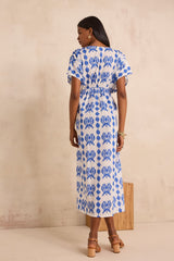 PROMISE PRINTED COTTON STRAIGHT DRESS