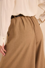 LUCE BEIGE LOOSE FIT COTTON BLEND TROUSERS