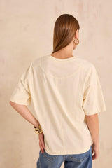 TED NATURAL 3/4 SLEEVE COTTON T-SHIRT