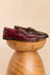 ORNELLA CHOCOLATE LEATHER MOCASSIN