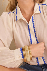 DARIUS LONG-SLEEVED COTTON EMBROIDERED SHIRT