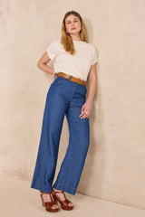 LOUISE WHITE FINE DETAIL COTTON T-SHIRT