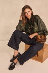 ALPHA FIR GREEN SLEEVELESS MOHAIR CARDIGAN