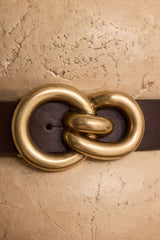 JACOB CHOCOLATE LEATHER BELT