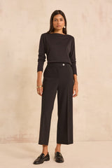 LOLA BLACK WIDE TROUSERS