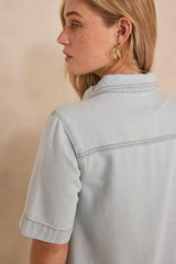 RITA SHORT STRAIGHT DENIM DRESS