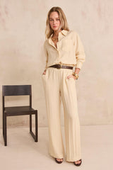 TESSA CREAM WIDE TROUSERS