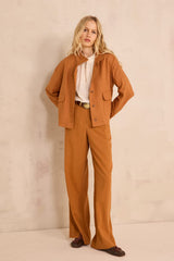 TAMINA WIDE LINEN BLEND TROUSERS