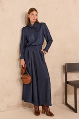 MILAN LONG SLEEVE DENIM BLOUSE