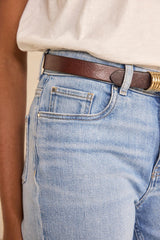 RONNIE LIGHT WASH COTTON BLEND STRAIGHT JEANS