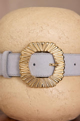 ELISA LIGHT BLUE 100% LEATHER BELT