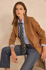 NELIA SUEDE LEATHER BLAZER