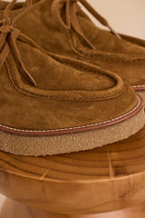 ORELIA CAMEL SUEDE FLAT SHOES