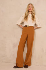 TAMINA WIDE LINEN BLEND TROUSERS