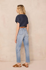 RIO LIGHT WASH MUM JEANS