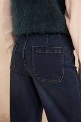 STELLA WIDE CROPPED COTTON BLEND JEANS