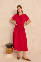 PURE SLEEVELESS A-LINE COTTON DRESS