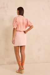 OEILLET PINK SHORT DENIM SKIRT