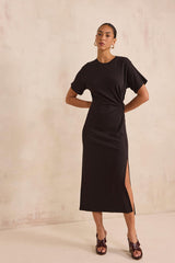 BRISBANE MIXED COTTON SLIM FIT DRESS