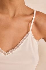 DEMIE CREAM SILK CAMISOLE TOP