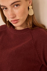 ARISTIDE BURGUNDY CASHMERE SWEATER