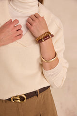 AUGUSTE ECRU SAILOR COLLAR WOOL SWEATER