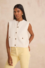PIERRO COTTON SLEEVELESS VEST